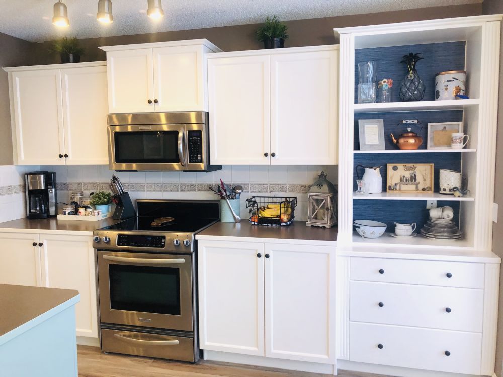 Yellow Maple Kitchen After being painted