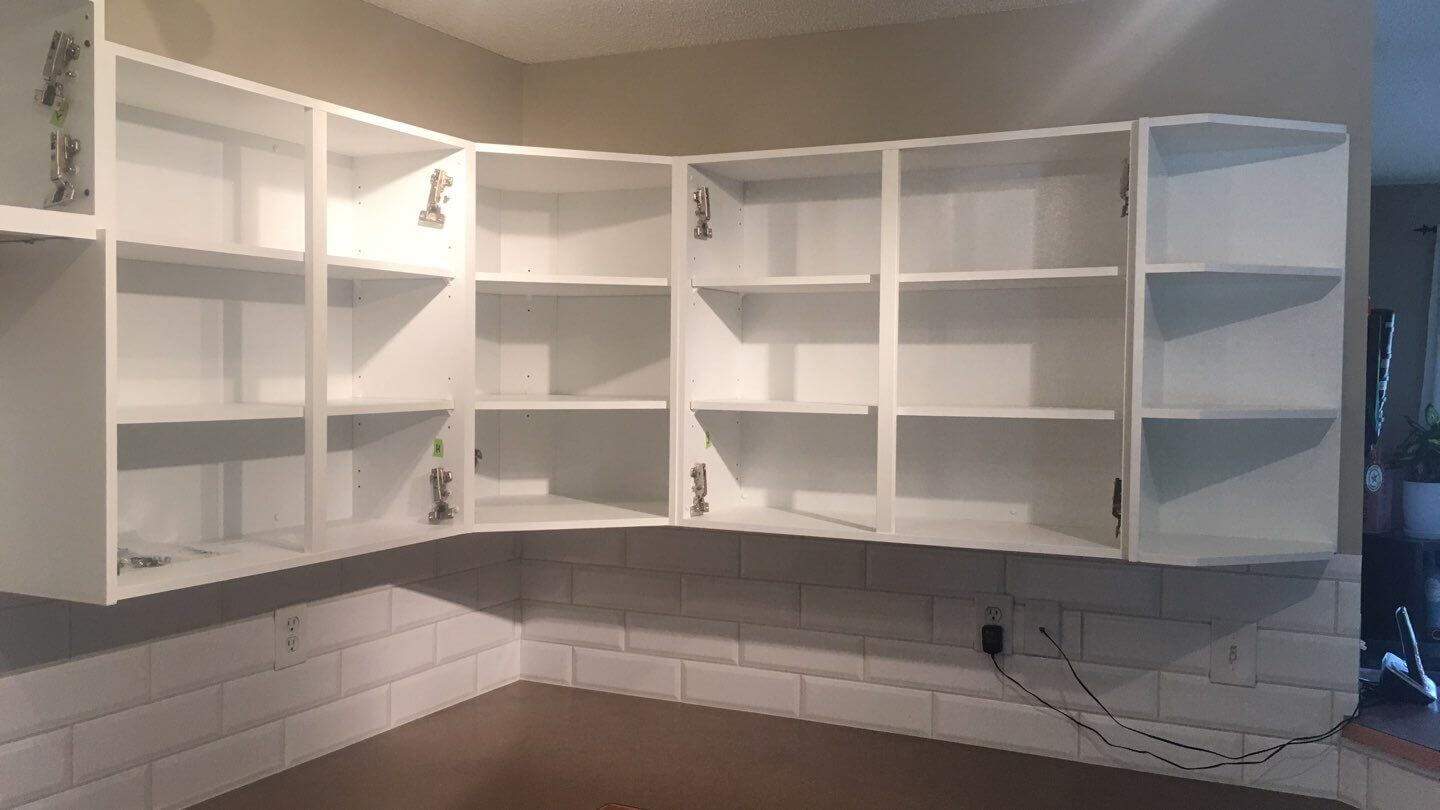 bright white cabinet painting after 3