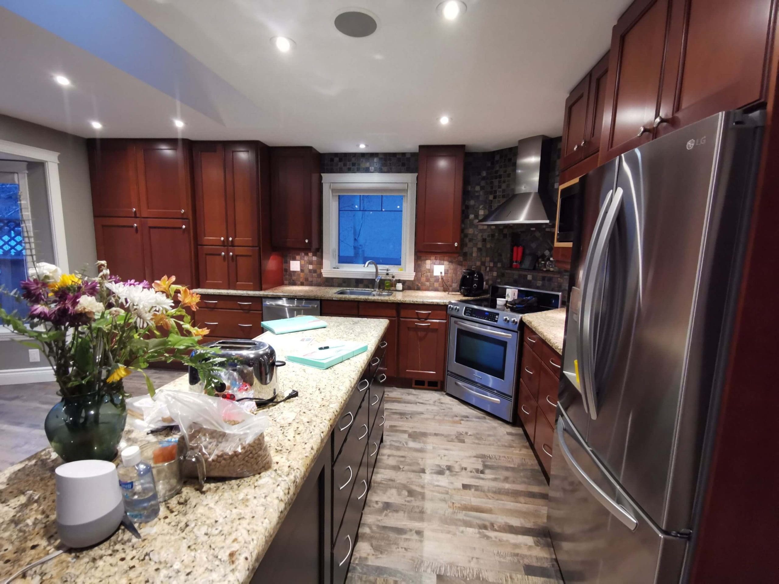 Large Northeast Calgary kitchen before painting