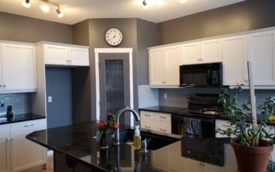 Modern Two Tone Cabinet Painting in Cougar Ridge