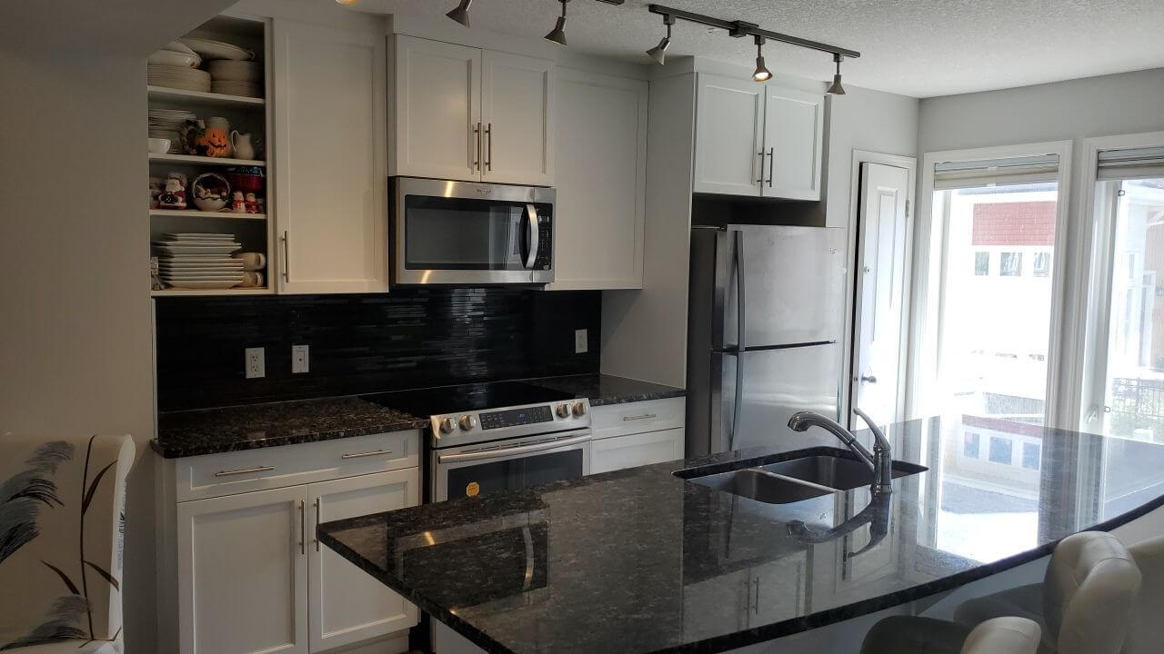 after photo of newly painted kitchen