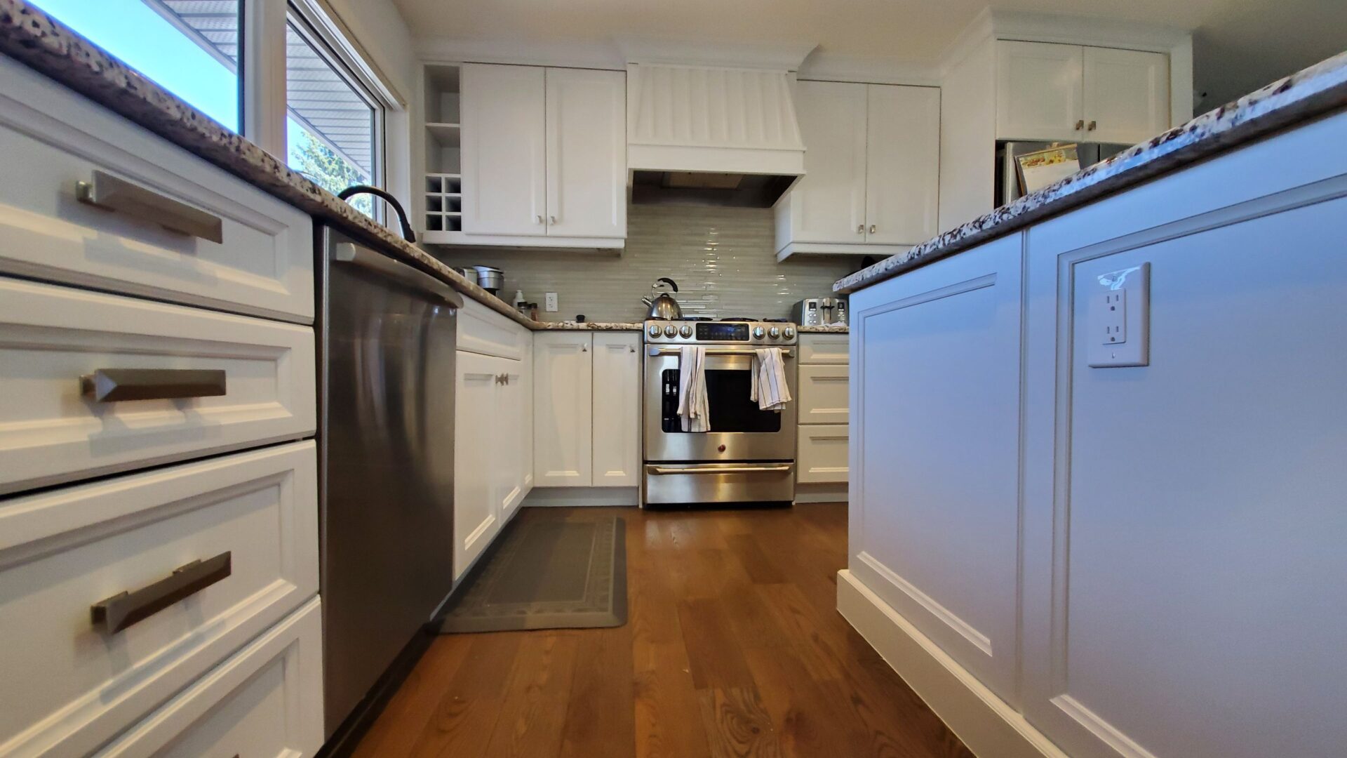 Brown cabinets White Paint after 5