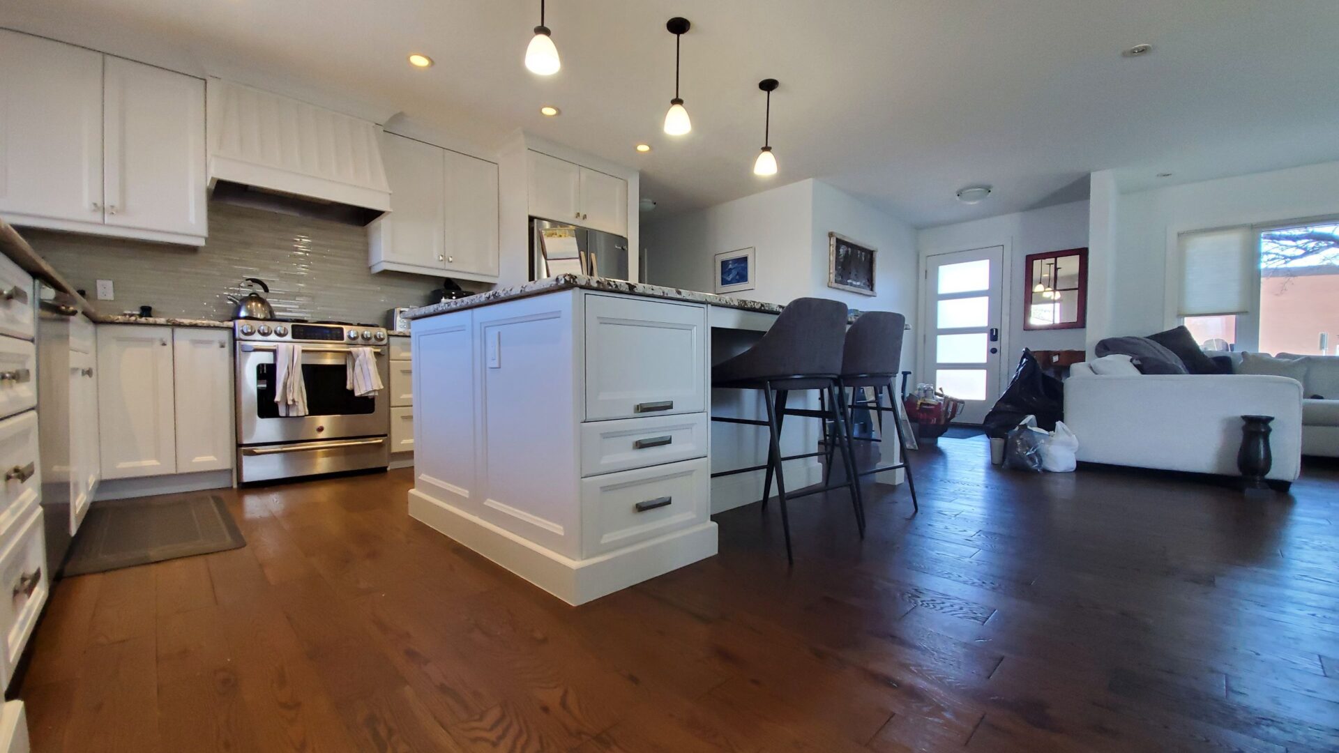 Brown Cabinets White Paint after 9