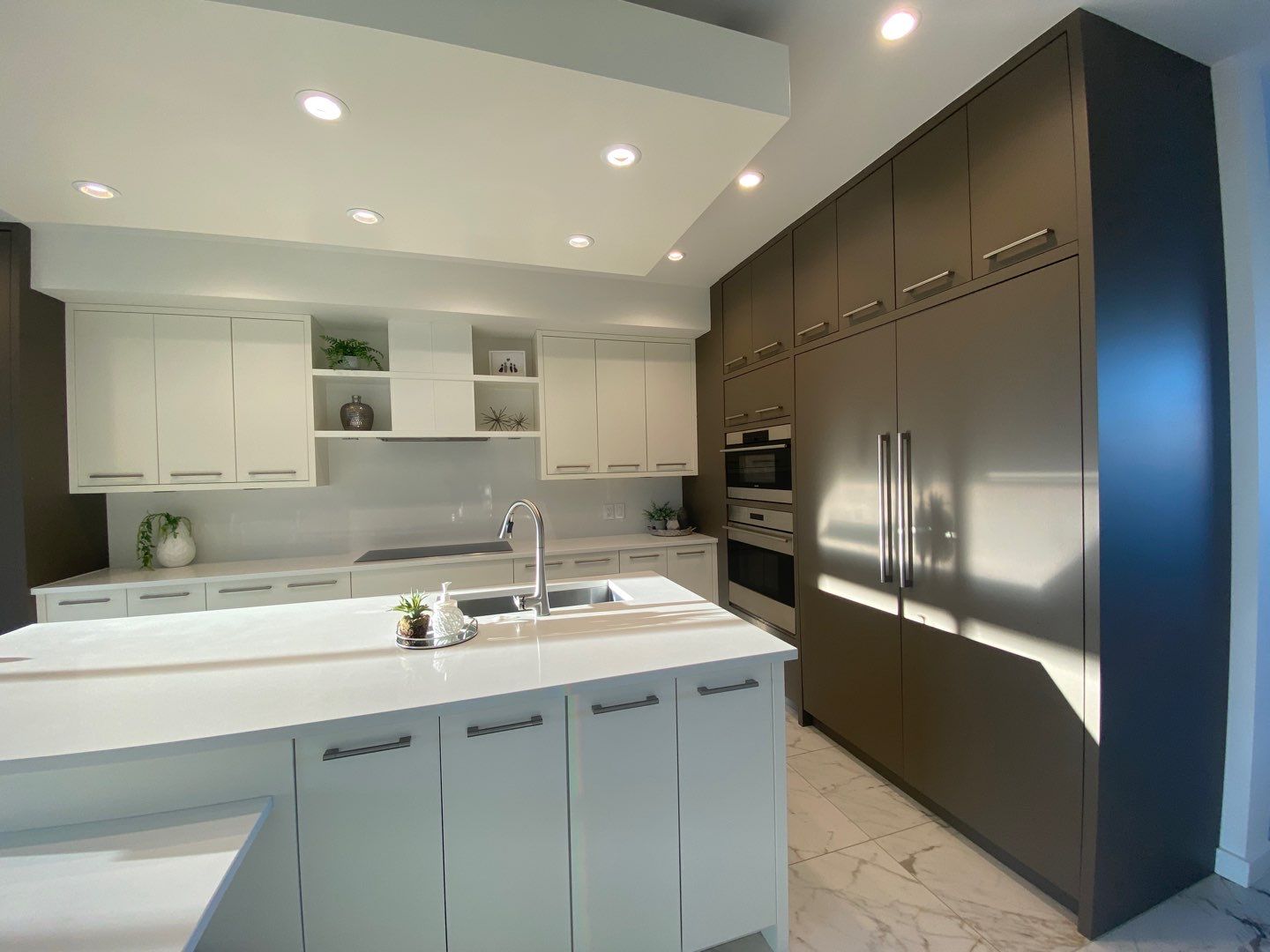 contemporary grey cabinets before 6