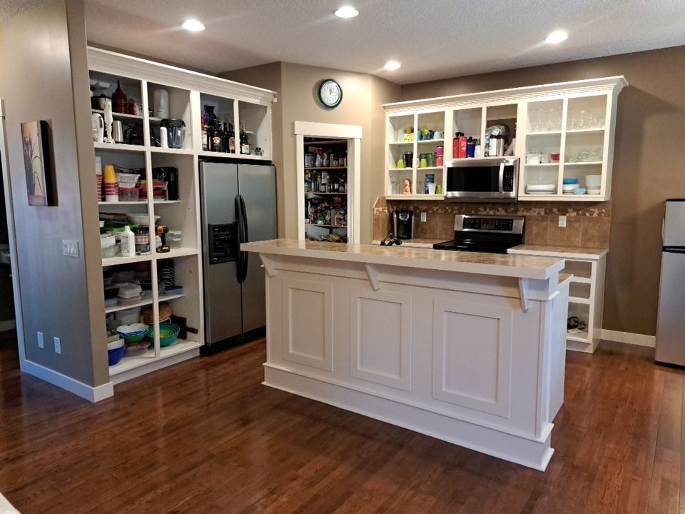 cabinets painted off white after 10