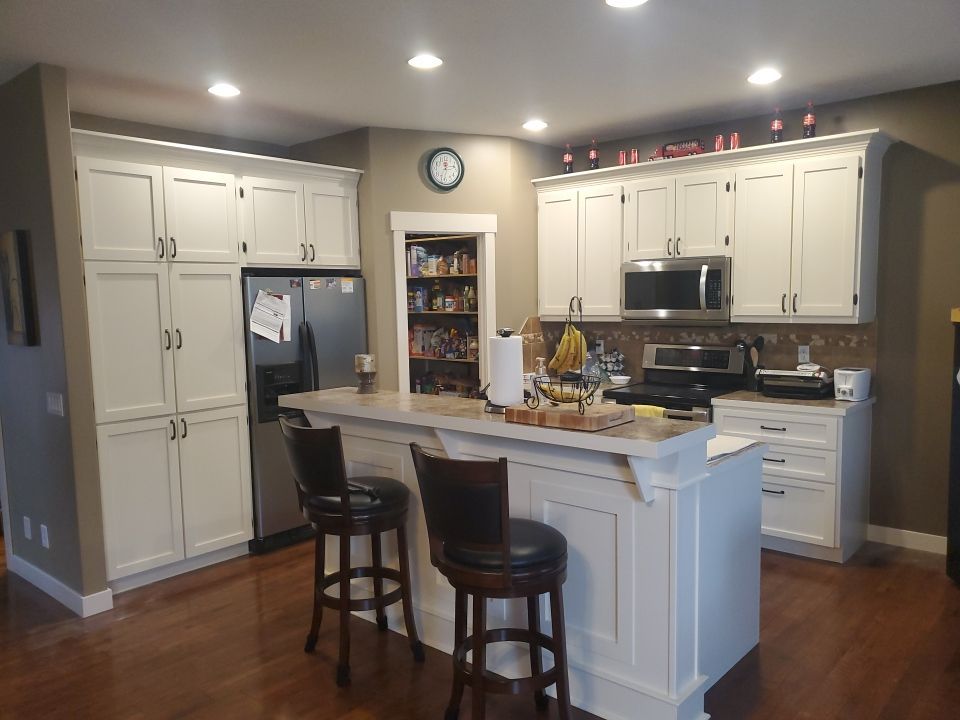 cabinets painted off white