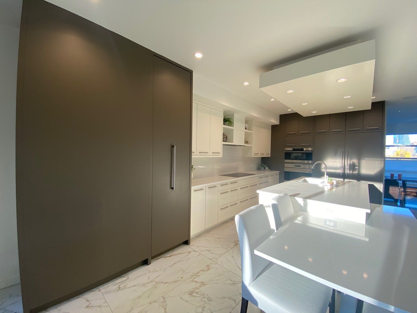 contemporary grey cabinets before 4