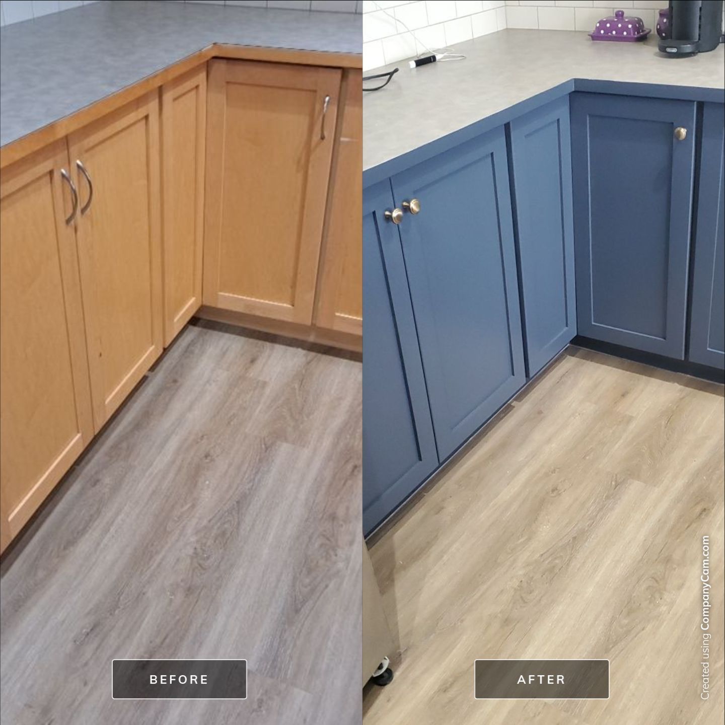 stained vs painted cabinets