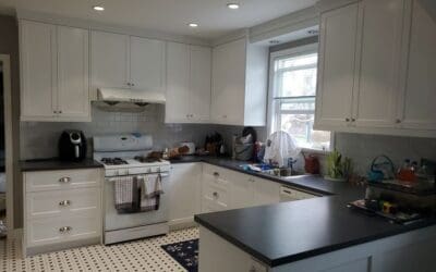 Dated White Cabinets Fixed and Repainted