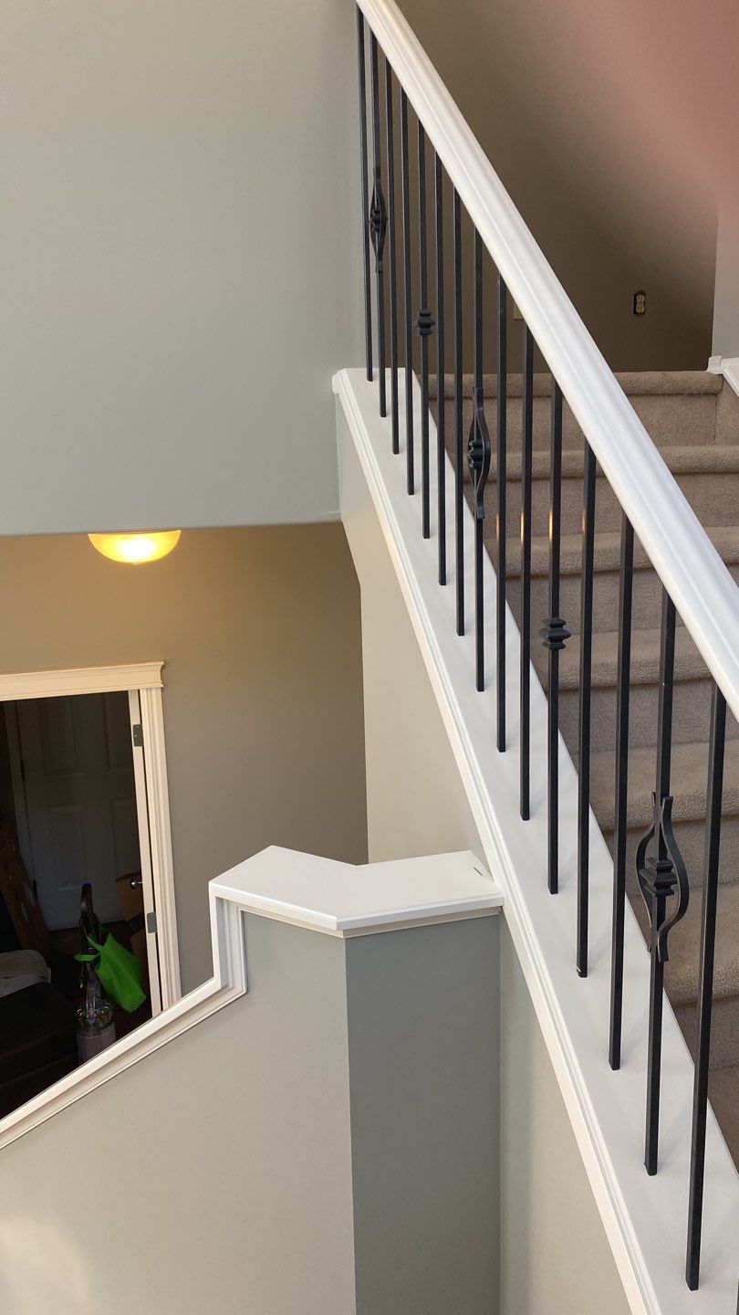 Brown Cabinets Painted Modern Two Tone after 7