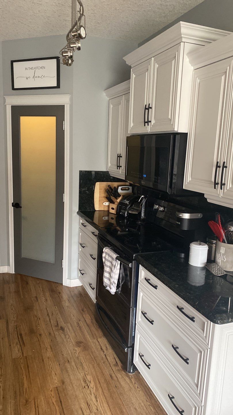 Brown Cabinets Painted Modern Two Tone after 3