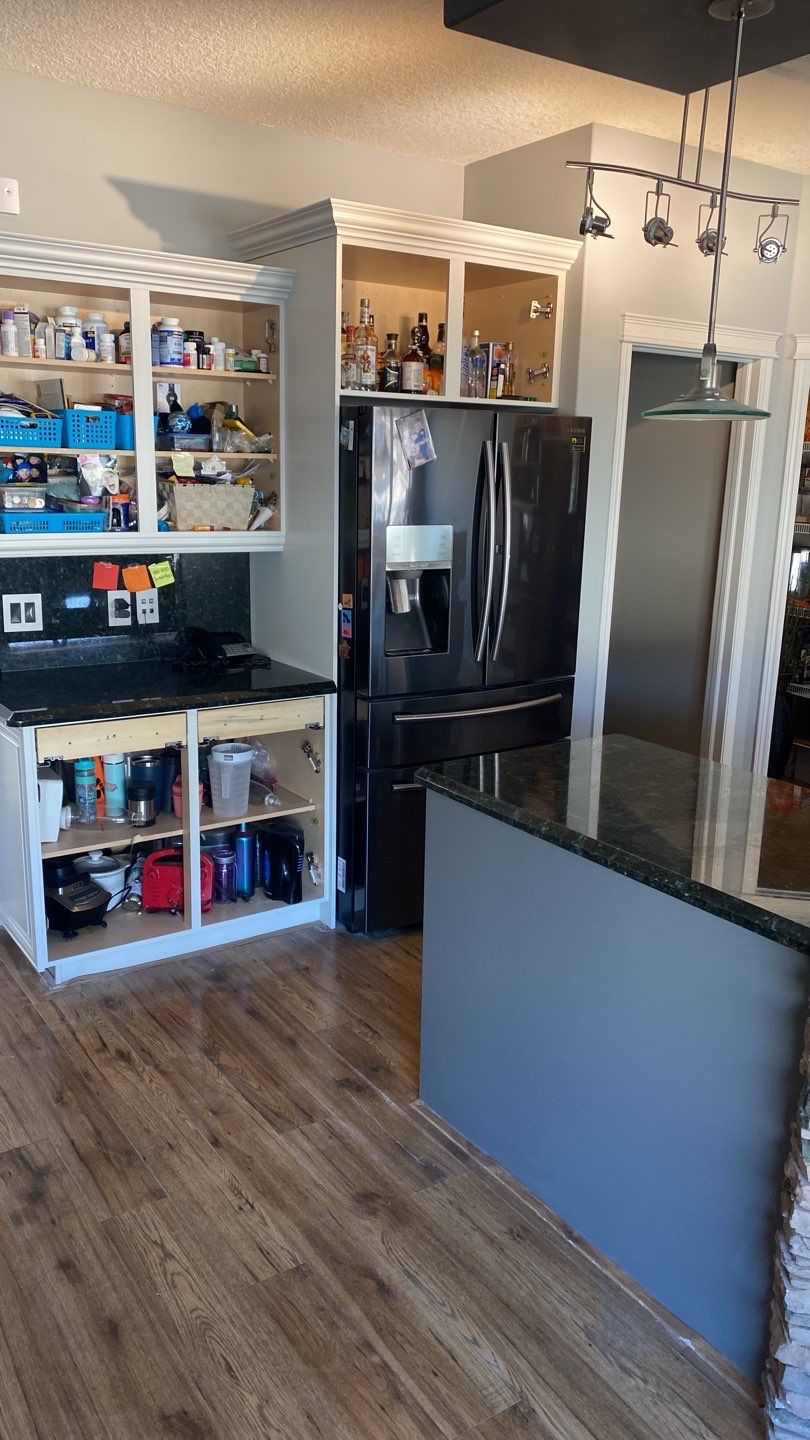 Brown Cabinets Painted Modern Two Tone after 11