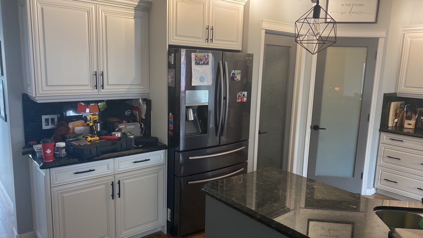 Brown Cabinets Painted Modern Two Tone after 1