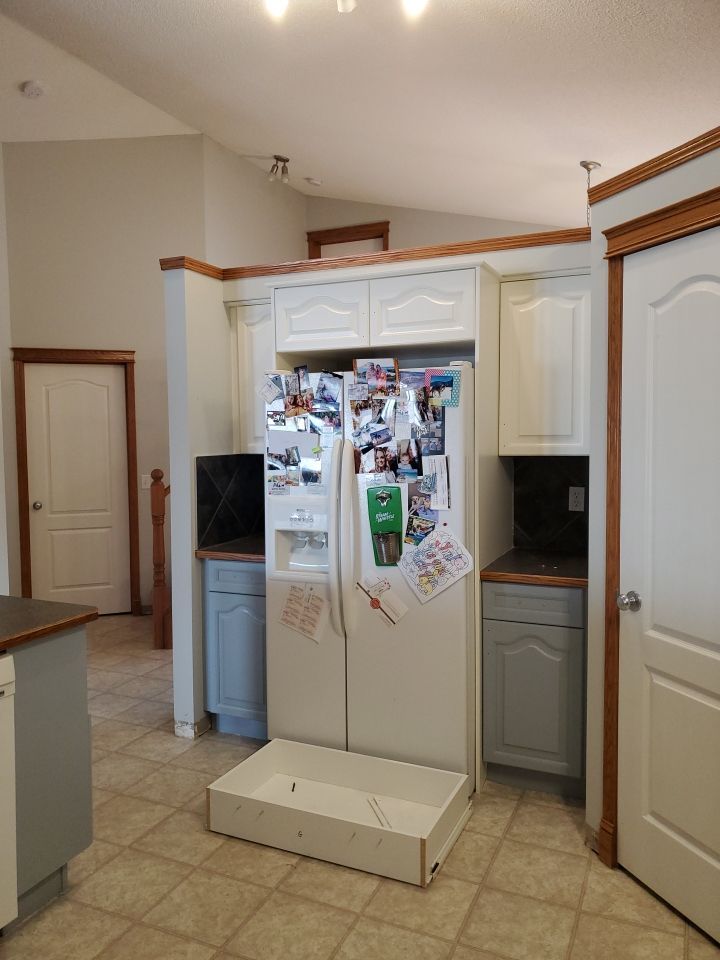 Two tone painted cabinets after 7