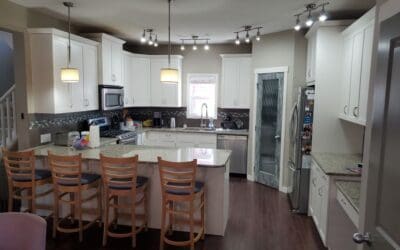 Classic Dark Stain Kitchen Painted White