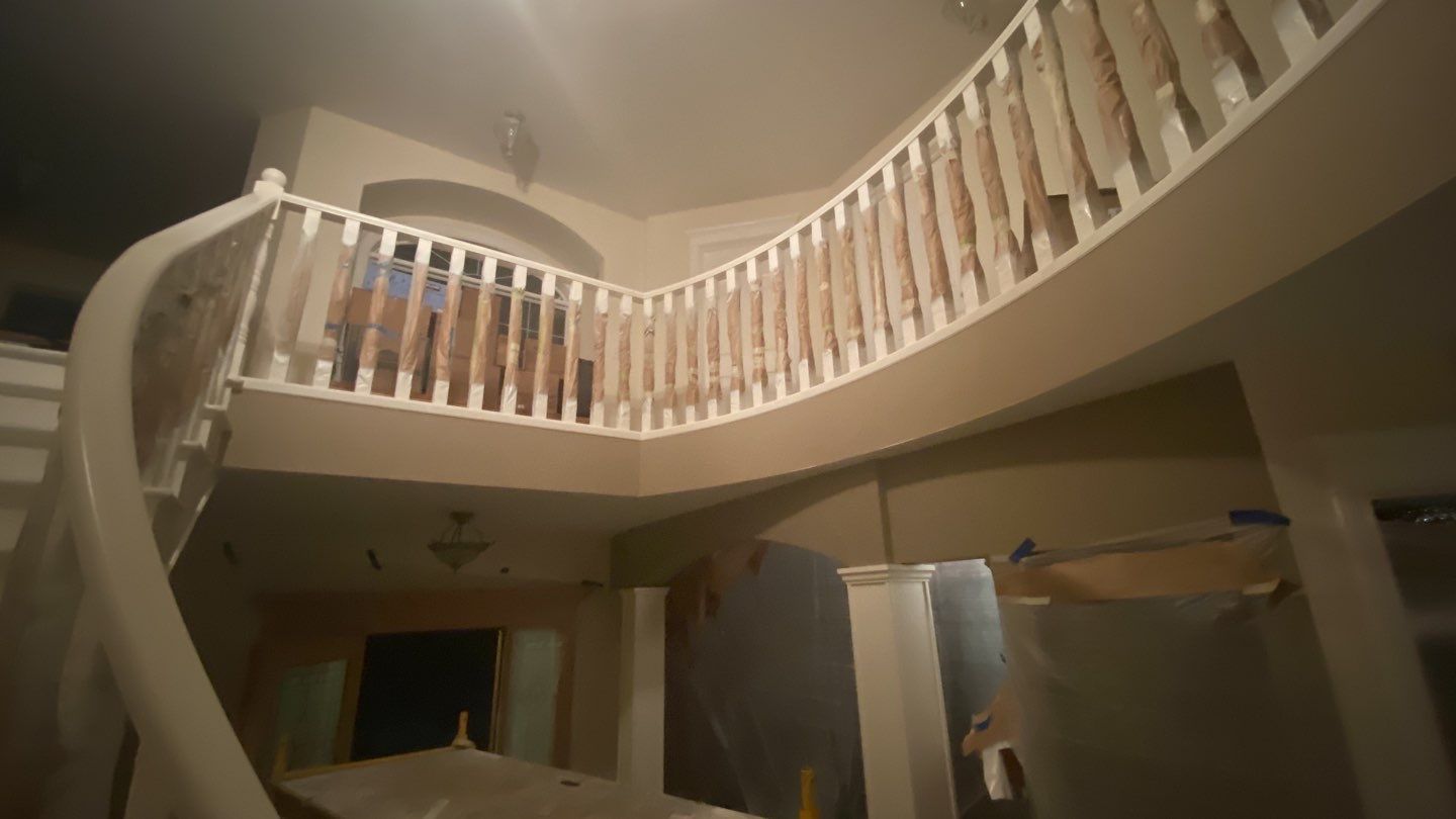 painted banister rail process 5