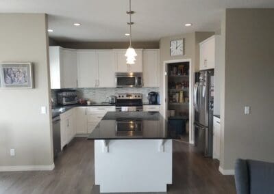 Chocolate Brown Cabinets Painted Modern White