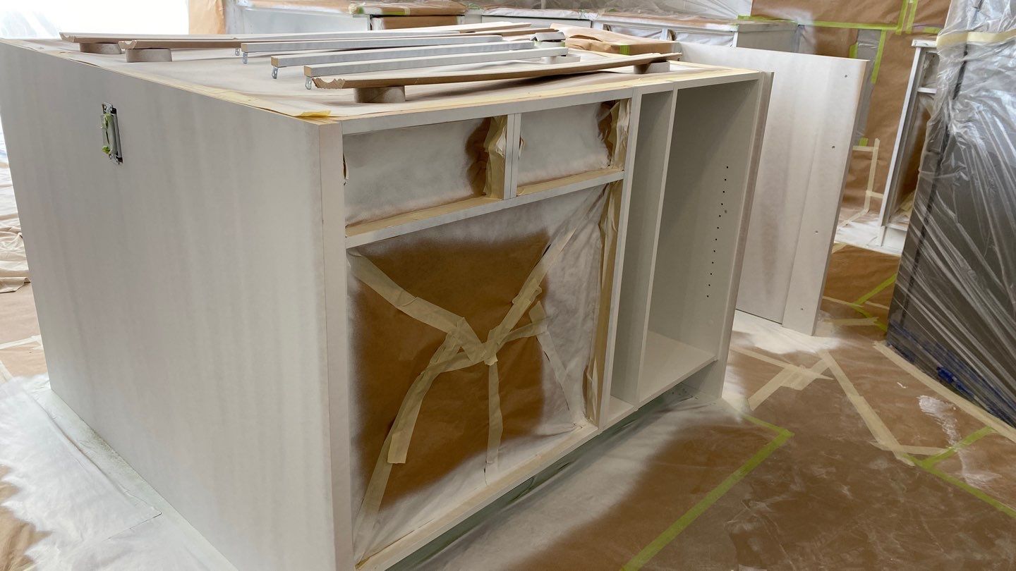 Airdrie Cabinet painting prep